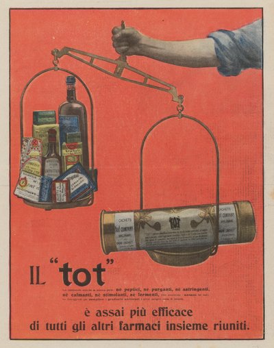 Tot (litografía en color) de Italian School