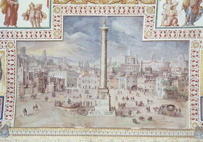 Columna de Trajano, Foro de Trajano, Roma de Italian School