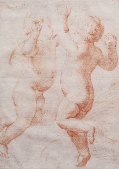 Dos putti danzantes, c.1700 de Italian School