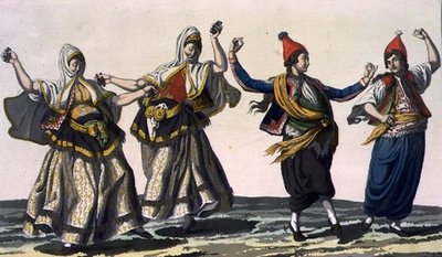 Dos bailarinas y dos bailarines, lámina 62 de la Parte III, Volumen I de 