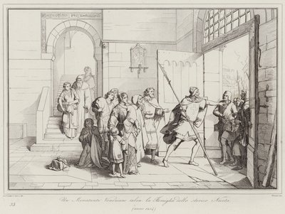 Un mercader veneciano salva a la familia del historiador Niceta de Italian School