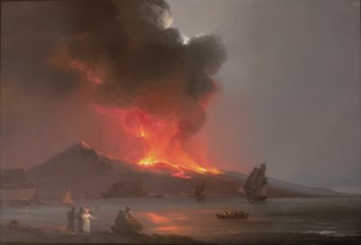 El Vesubio en erupción en 1820 de Italian School