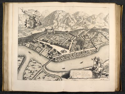 Vista de Aosta, Piamonte, Italia de Italian School