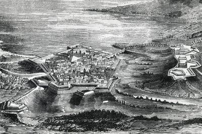 Vista de Peschiera del Garda de Italian School