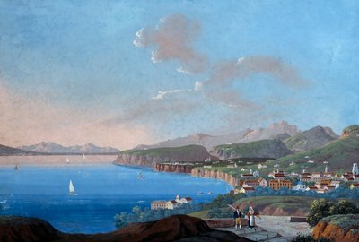 Vista de Sorrento de Italian School