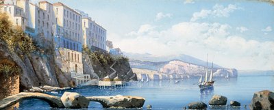 Vista de Sorrento de Italian School