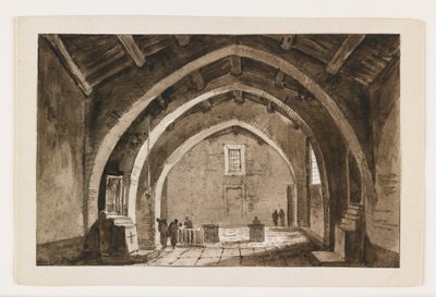 Vista del interior de una iglesia de Italian School