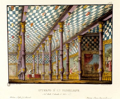 Vista de la tienda de Eduardo III, Rey de Inglaterra, en 1347 durante la Guerra de los Cien Años, escenografía para la ópera 