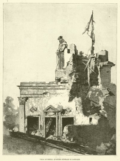 Villa Savorelli, Cuartel General de Garibaldi de Italian School