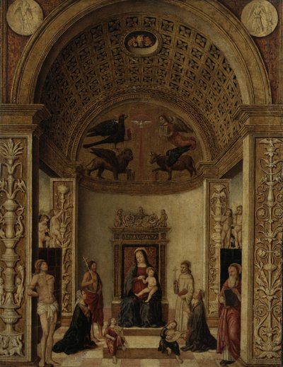 Virgen y Niño en el trono, c.1500-20 de Italian School