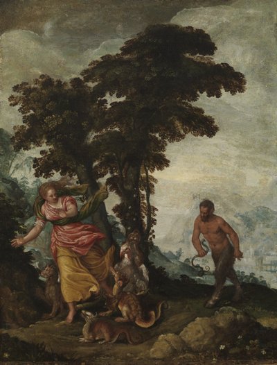 Virtud perseguida por el Vicio, c.1570-1600 de Italian School