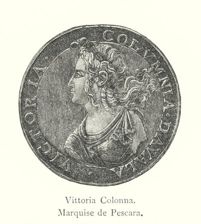 Vittoria Colonna, Marquesa de Pescara (grabado) de Italian School