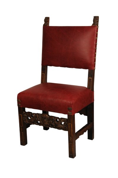 Silla de nogal con remates de máscara de león, Italia, c.1660 de Italian School