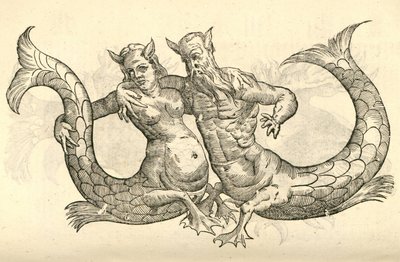 Ilustración de Monstra Niliaca Parei de Historia de Monstruos de Aldrovandi, 1642 de Italian School