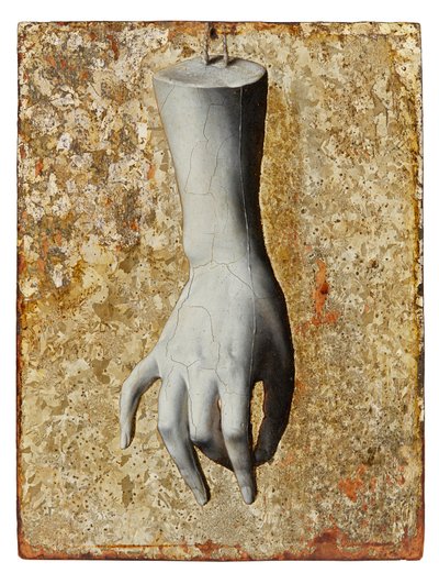 Naturaleza muerta de una mano femenina bien esculpida (óleo sobre tabla) de Italian School
