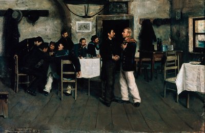 Encuentro de Giuseppe Garibaldi (1807-1882) y Giovanni Battista Cuneo (1809-1875) en Taganrog, puerto del Mar Negro en 1833, por Italo Nunes Vais (1860-1932) de Italo Nunes Vais