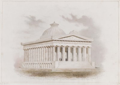 Casa de Aduanas de EE.UU., Nueva York perspectiva, 1834 de Ithiel Town