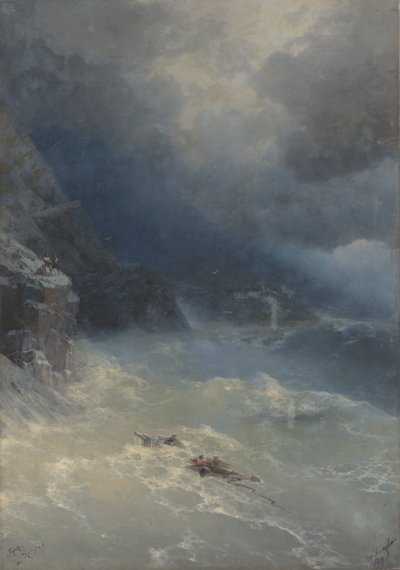 Tormenta en el cabo de Aya de Ivan Aivazovsky