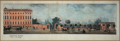 Perspectiva Nevski - El Palacio Anichkov. Del panorama de Nevsky Prospekt par Ivanov, Ivan Alexeyevich (1779-1848) de Ivan Alekseevich Ivanov