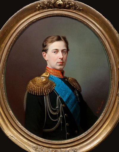Retrato del Zarevich Nicolás Alexándrovich de Rusia 1843-1865, 1865 de Ivan Alexeevich Tyurin