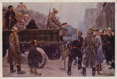Detención de generales rusos durante la Revolución de Febrero de 1917 de Ivan Alexeyevich (after) Vladimirov
