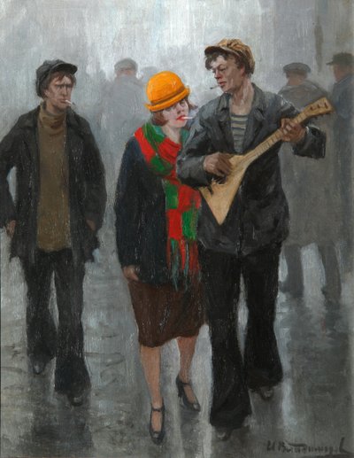 Una pareja joven, 1920s de Ivan Alexeyevich Vladimirov