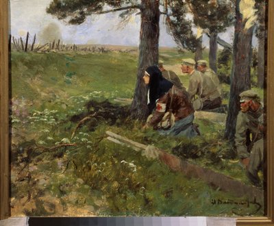 Una enfermera con las tropas rusas de Ivan Alexeyevich Vladimirov