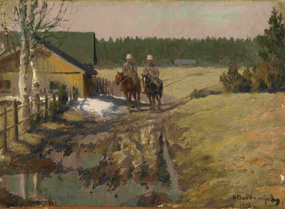 Cosacos a caballo, 1916 de Ivan Alexeyevich Vladimirov