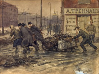 Los comerciantes ricos y los nobles rusos se dedican a sacar la basura de los patios de Ivan Alexeyevich Vladimirov