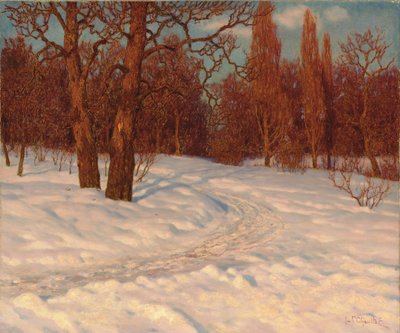 Paisaje de invierno al anochecer de Ivan Fedorovich Choultse