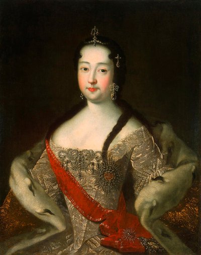 Retrato de la Tsesarevna de Rusia Anna Petrovna de Rusia, 1708-1728, después de 1721 de Ivan Grigorievich Adolsky the Elder