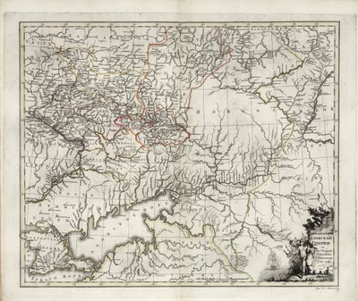 Mapa general del Gobernorado de Azov, 1782 de Ivan Ivanovich Islenyev