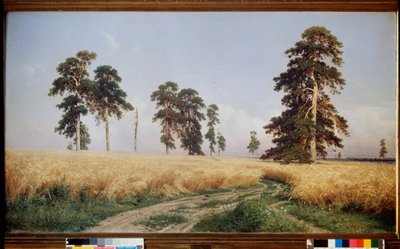 Champ de Seigle (campo Rieu) - Pintura de Ivan Ivanovich Shishkin (Chichkine) (1832-1898), huile sir toile de Ivan Ivanovich Shishkin