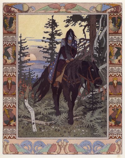 Ilustración para Vassilisa la Hermosa de Ivan Yakovlevich Bilibin