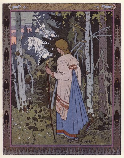Ilustración para Vassilisa la Bella de Ivan Yakovlevich Bilibin