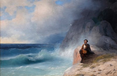 Alexander Pushkin en el Mar Negro, 1868 de Ivan Konstantinovich Aivazovsky