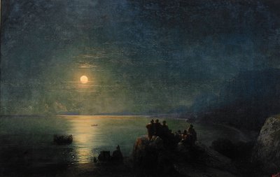 Poetas griegos antiguos junto al agua a la luz de la luna de Ivan Konstantinovich Aivazovsky