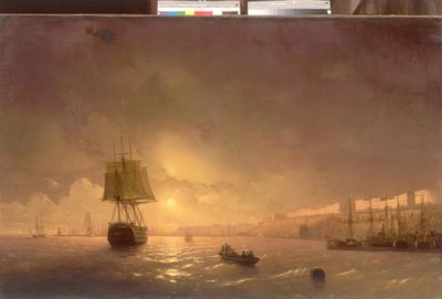 Vista de Odesa en una noche de luna de Ivan Konstantinovich Aivazovsky
