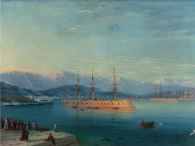 Barcos franceses partiendo del Mar Negro 1871 de Ivan Konstantinovich Aivazovsky