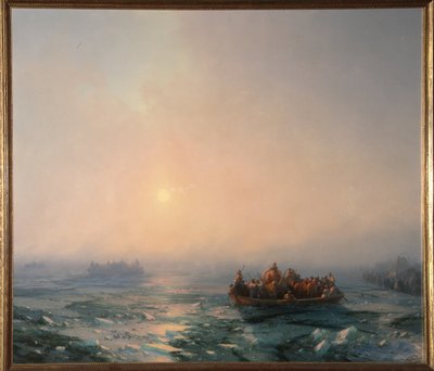 Hielo a la deriva en el río Dnieper, 1872 de Ivan Konstantinovich Aivazovsky