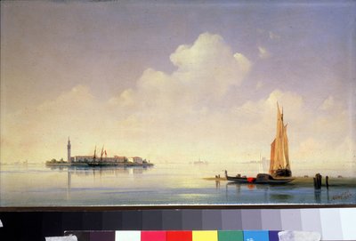 La laguna de Venecia, vista de la isla de San Giorgio Maggiore (Saint-Georges-Majeur, Saint Georges Majeur) (La laguna de Venecia, vista de San Giorgio Maggiore). Pintura de Ivan Konstantinovich Aivazovsky (Ivan Konstantinovich Aivazovsky de Ivan Konstantinovich Aivazovsky