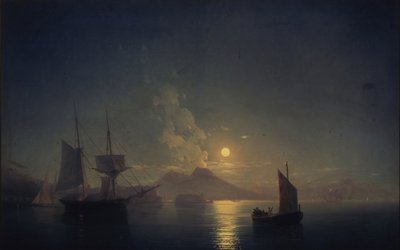 Nápoles de noche, 1850 de Ivan Konstantinovich Aivazovsky