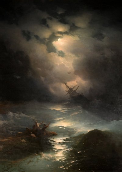 Tormenta del Mar del Norte por Aivazovsky, Ivan Konstantinovich (1817-1900) de Ivan Konstantinovich Aivazovsky