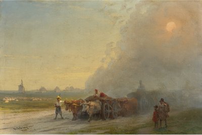 Carros de bueyes en la estepa ucraniana de Ivan Konstantinovich Aivazovsky