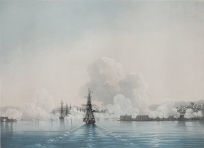 Sebastopol. Fuerte Constantino. Fuerte Nicolás, 1850s de Ivan Konstantinovich Aivazovsky