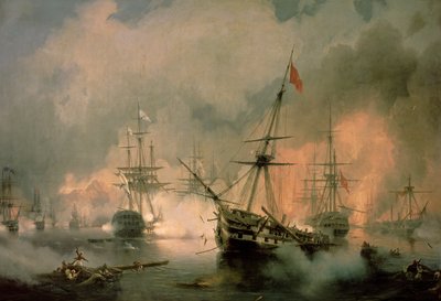 La batalla de Navarino, 20 de octubre de 1827 de Ivan Konstantinovich Aivazovsky