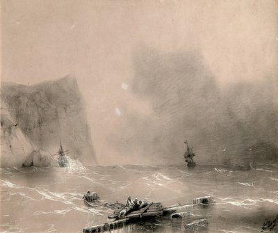 El desastre de la flota británica frente a la costa de Balaclava el 14 de noviembre de 1854 de Ivan Konstantinovich Aivazovsky