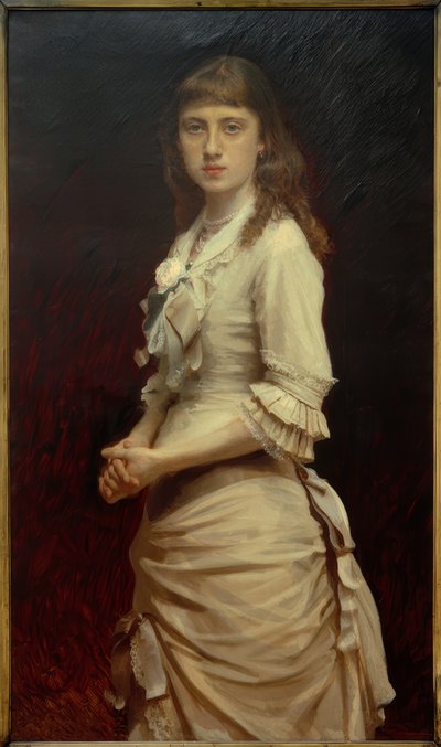 Retrato de Sofja Kramskaja, hija del pintor de Ivan Nikolaevich Kramskoy