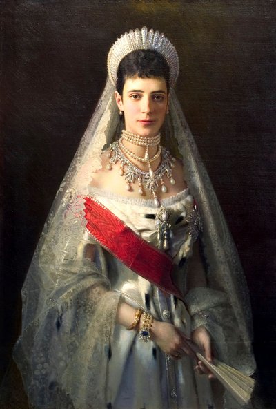 Retrato de la Emperatriz María Feodorovna, Princesa Dagmar de Dinamarca, 1847-1928 de Ivan Kramskoy