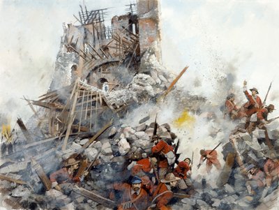 Destrucción del torreón, Guerra Civil Inglesa, Castillo de Scarborough, 1645 de Ivan Lapper